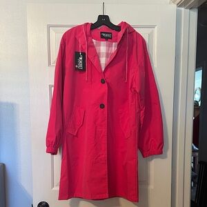 Jack by BB Dakota Vibrant Pink Trench Coat